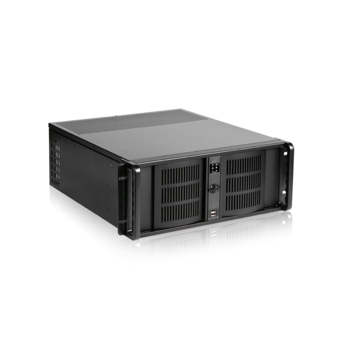 iStarUSA D-406-50R8PD2 4U Compact Stylish Rackmount Chassis with 500W Redundant Power Supply