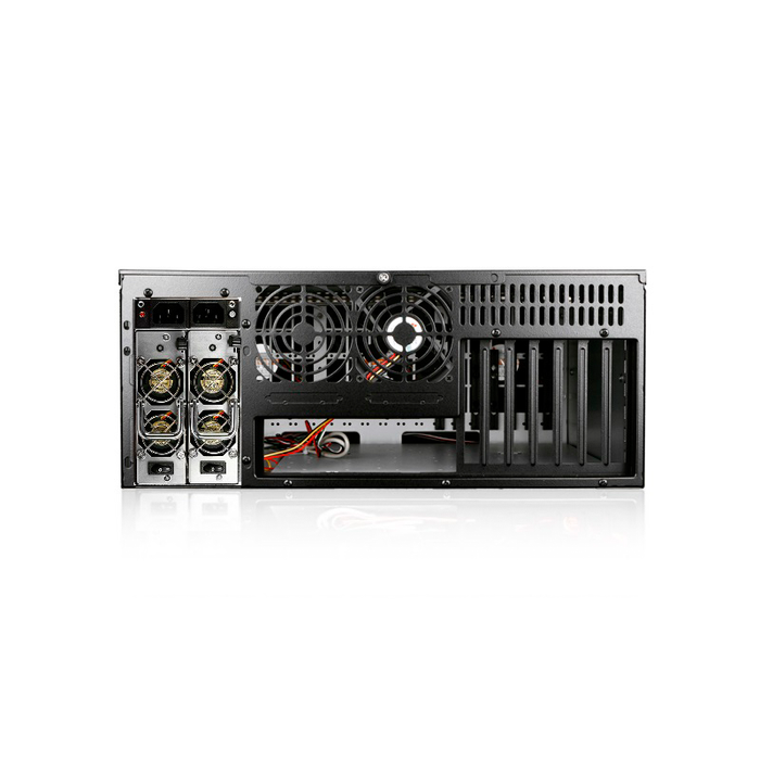 iStarUSA D-407LSE-50R8PD8 4U High Performance Rackmount Chassis with 500W Redundant Power Supply