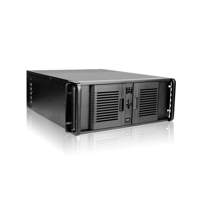 iStarUSA D-407P-100R3N 4U Compact Stylish Rackmount Chassis with 1000W Redundant Power Supply