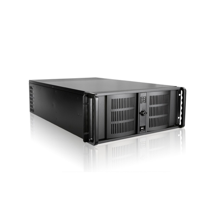 iStarUSA D-407P-50R8A 4U Compact Stylish Rackmount Chassis with 500W Redundant Power Supply