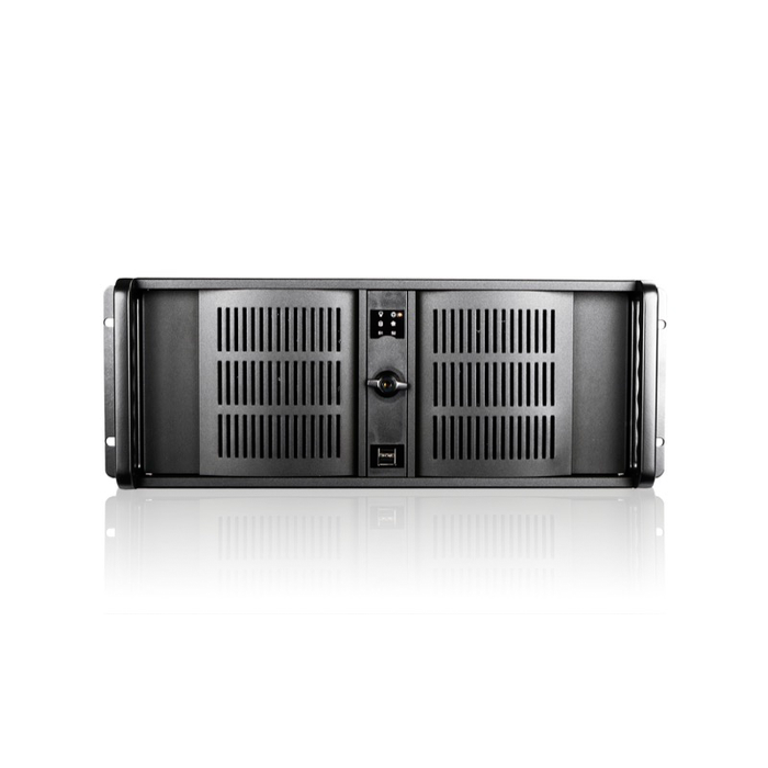 iStarUSA D-407P-50R8PD2 4U Compact Stylish Rackmount Chassis with 500W Redundant Power Supply
