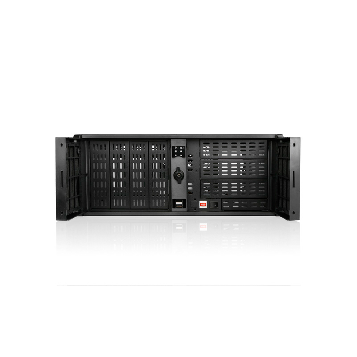 iStarUSA D-407P-50R8PD2 4U Compact Stylish Rackmount Chassis with 500W Redundant Power Supply