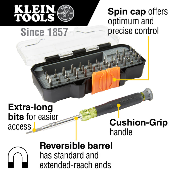 Klein Tools 32717 All-in-One Multi-Function Precision Screwdriver Set with Case