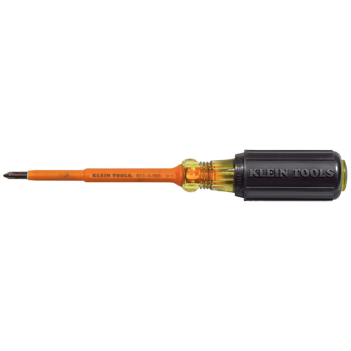 Klein Tools 6334INS Insulated Screwdriver, #1 Phillips Tip, 4-Inch