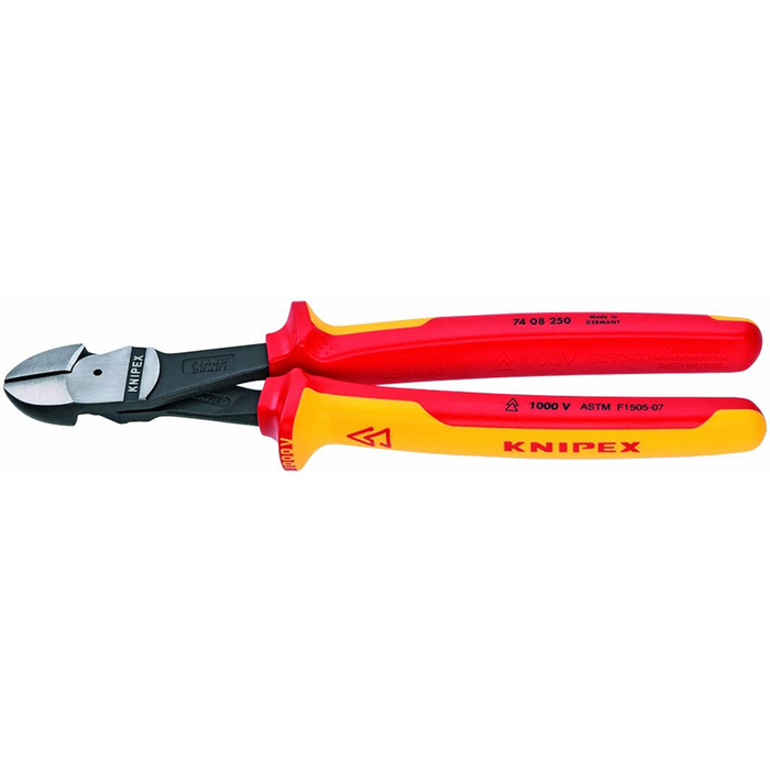 KNIPEX 74 08 250 US Insulated High Leverage Diagonal Cutters, 250 mm