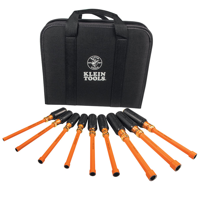 Klein Tools 33524 Insulated 1000-Volt Cusion Grip Nut Driver Kit,  9-Piece