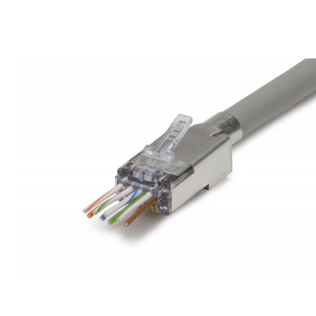 Platinum Tools 202051J ezEX44 -Shielded CAT6 Connector, External Groun ...