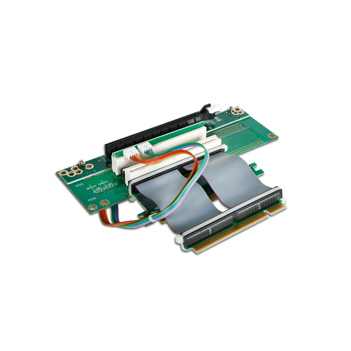 iStarUSA DD-754611-C7 1 PCIe x16 and 2 PCI Riser Card with 7cm Ribbon Cable