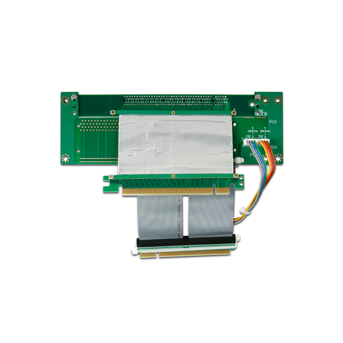 iStarUSA DD-754611-C7 1 PCIe x16 and 2 PCI Riser Card with 7cm Ribbon Cable