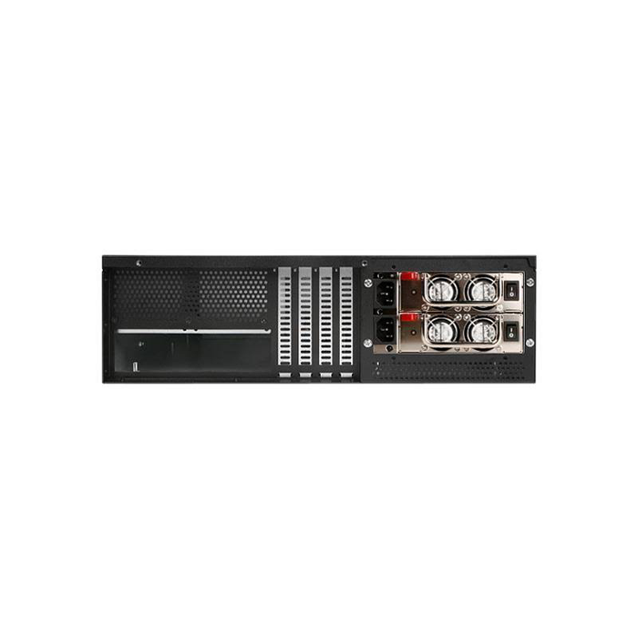 iStarUSA DN-300-40R8P 3U 5.25" 3-Bay Compact microATX Chassis with 400W Redundant Power Supply