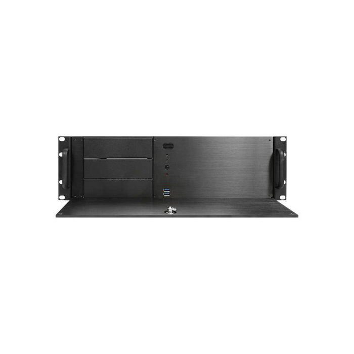 iStarUSA DN-300-50R8PD8 3U 5.25" 3-Bay Compact microATX Chassis with 500W Redundant Power Supply