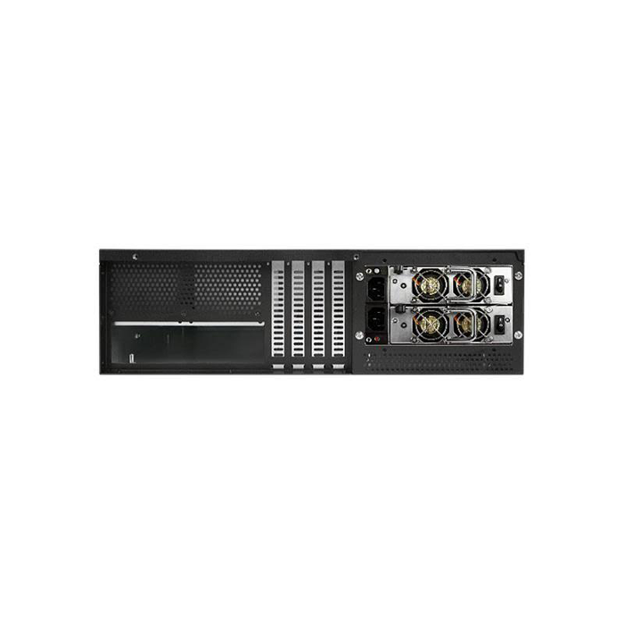 iStarUSA DN-300-50R8PD8 3U 5.25" 3-Bay Compact microATX Chassis with 500W Redundant Power Supply