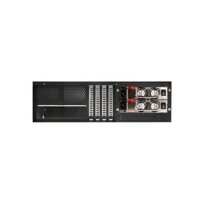 iStarUSA DN-300-55R8P 3U 5.25" 3-Bay Compact microATX Chassis with 550W Redundant Power Supply