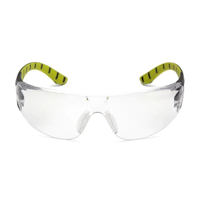 Pyramex SBGR9610ST Endeavor Plus Clear H2X Anti-Fog Lens with Black and Green Temples