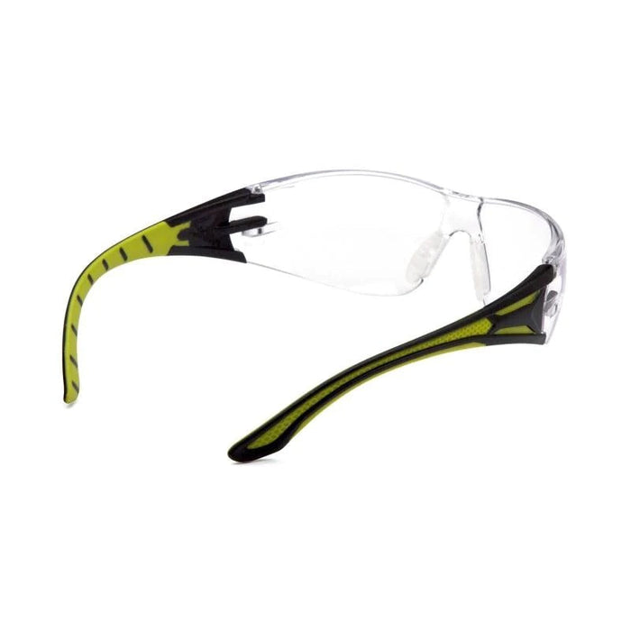 Pyramex SBGR9610ST Endeavor Plus Clear H2X Anti-Fog Lens with Black and Green Temples