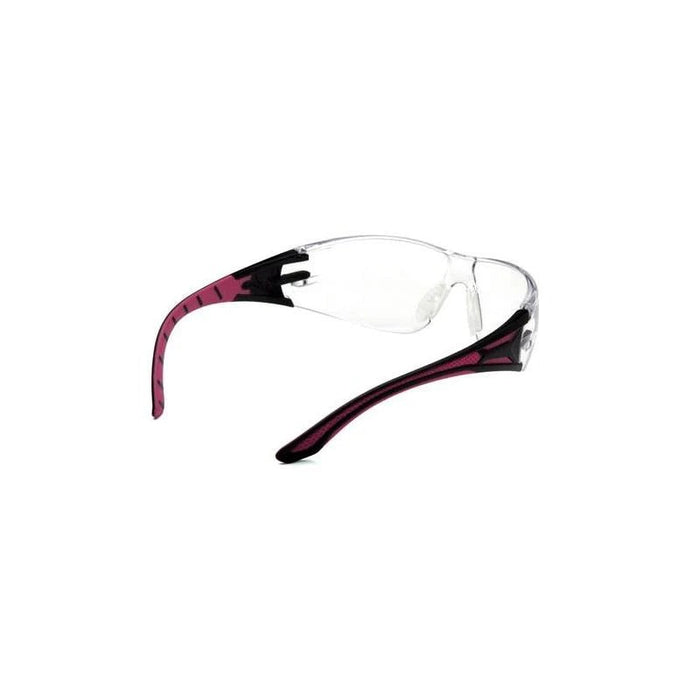 Pyramex SBP9610ST Endeavor Plus Clear H2X Anti-Fog Lens with Black and Pink Temples