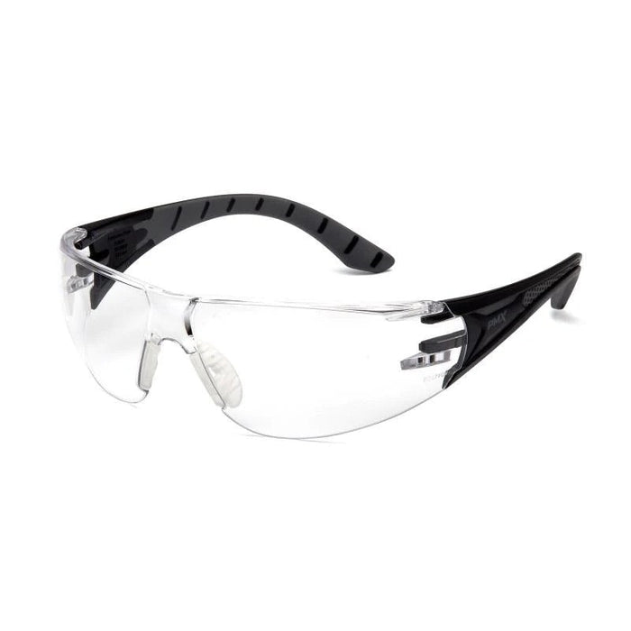 Pyramex SBG9610S Endeavor Plus Clear Lens with Black and Gray Temples