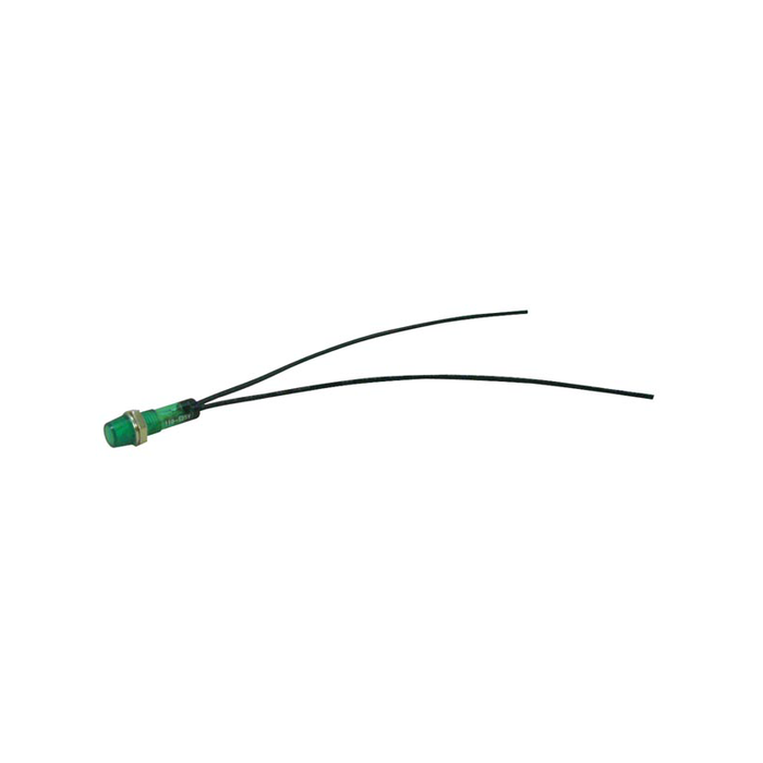 Velleman DRDF125VL 8mm green round led signal lamp 125v w/ 6" wire lead