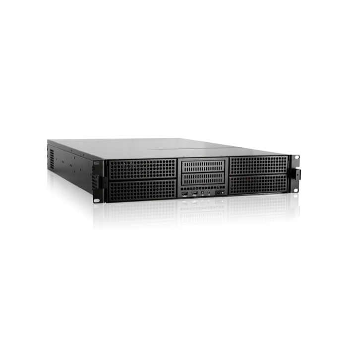 iStarUSA E-204L-75S2UP8G 2U E-ATX 4 x 5.25" Bays Rackmount Chassis with 750W Redundant Power Supply