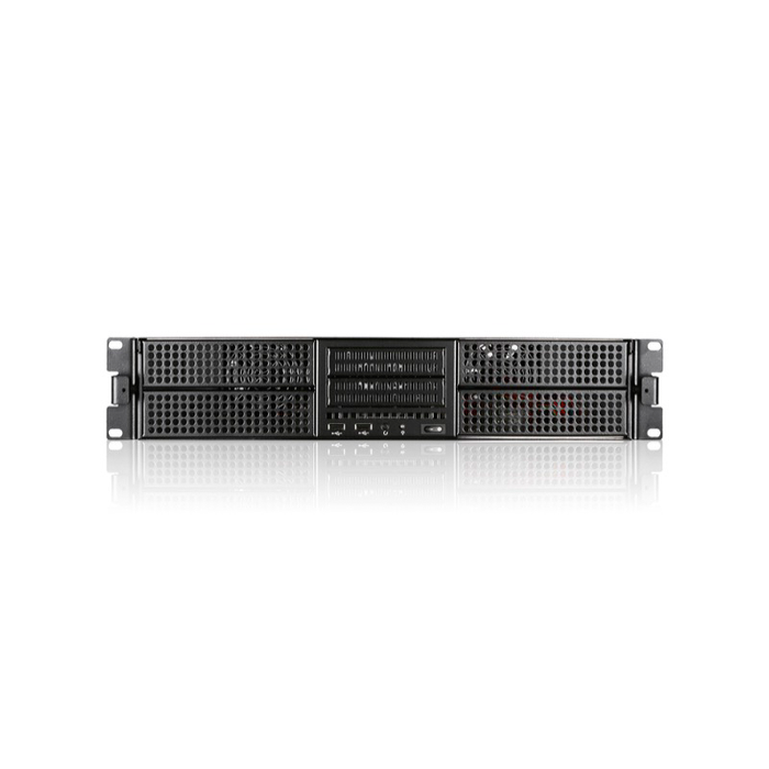 iStarUSA E-204L-75S2UP8G 2U E-ATX 4 x 5.25" Bays Rackmount Chassis with 750W Redundant Power Supply