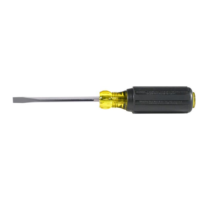 Klein Tools 605-4B 1/4" Cabinet Tip Wire Bending Screwdriver on 4" Round-Shank