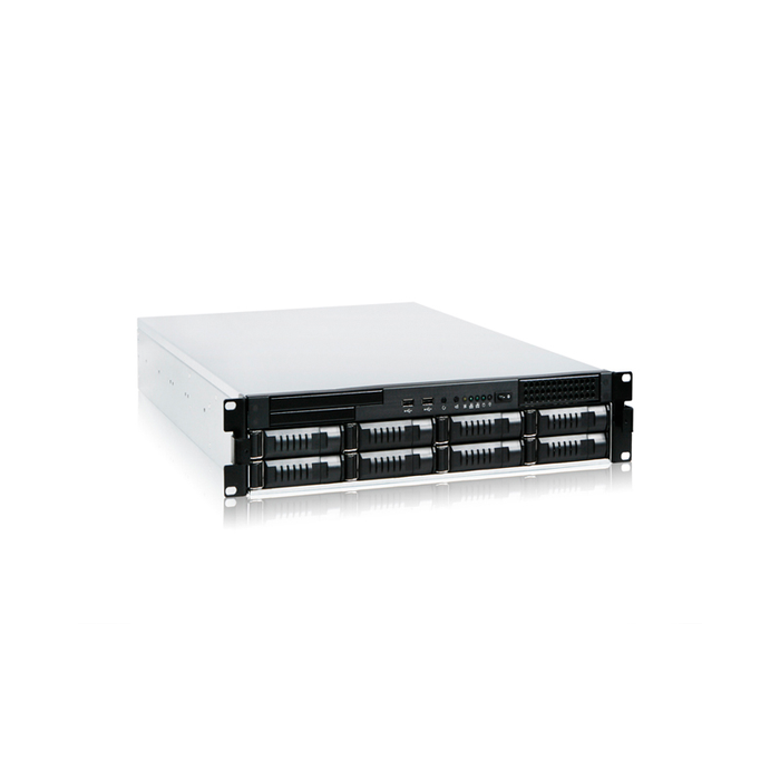 iStarUSA E2M8-60S2UP8 2U 8-Bay Storage Server Rackmount Chassis with 600W Redundant Power Supply