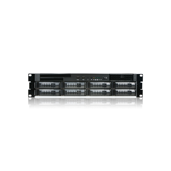 iStarUSA E2M8-60S2UP8 2U 8-Bay Storage Server Rackmount Chassis with 600W Redundant Power Supply