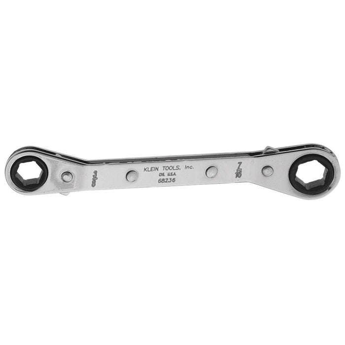 Klein Tools 68236 3/8" x 7/16" Fully Reversible Ratcheting Offset Box Wrench