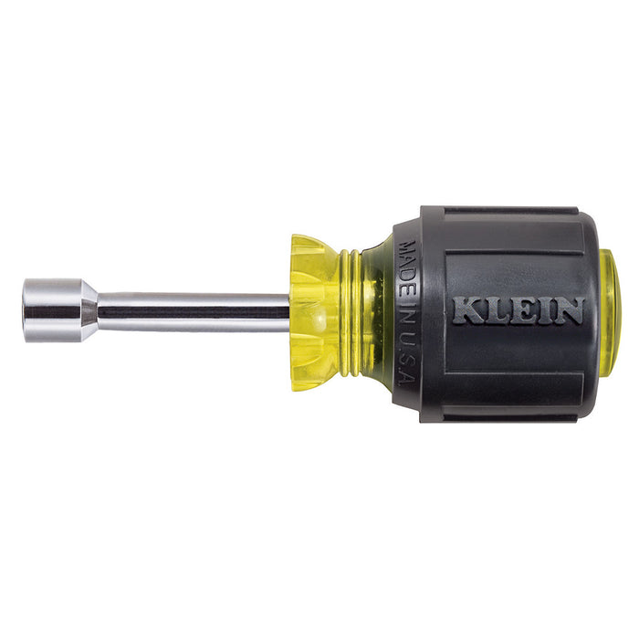Klein Tools 610-5/16 5/16" x 3.5" Cushion-Grip Stubby Nut Driver, 1.5" Shank