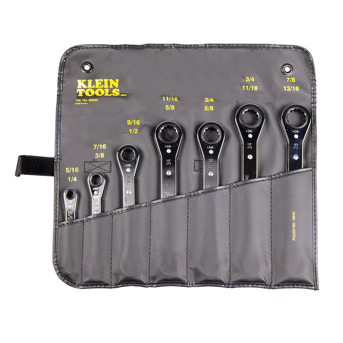 Klein Tools 68222 Ratcheting Box Wrench Set, 7 Piece