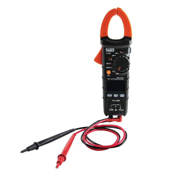 Klein Tools CL380 Digital Clamp Meter, AC/DC 400A, Auto-Ranging