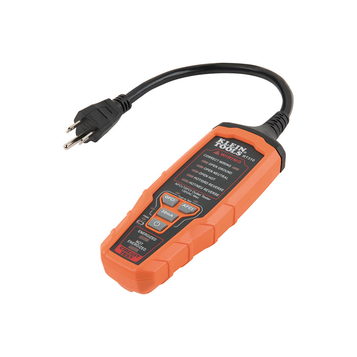 Klein Tools RT310 AFCI and GFCI Outlet and Device Tester for AC Electrical Outlet Receptacles