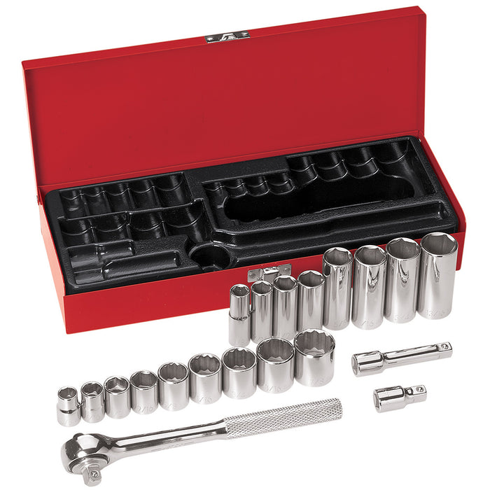 Klein Tools 65508 20-Piece 3/8-Inch Drive Socket Wrench Set