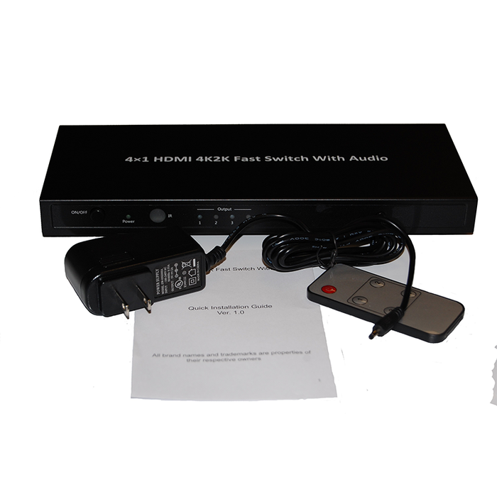 Bytecc HMSW401CK 4x1 HDMI® 4K2K Fast Switch with Audio