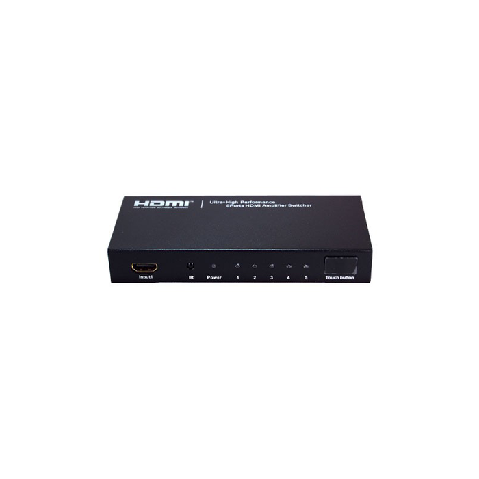 Bytecc HMSW501SM Ultra High Performance 5 Ports HDMI® Amplifier Switcher w/ Remote Control & Intelligent Switch
