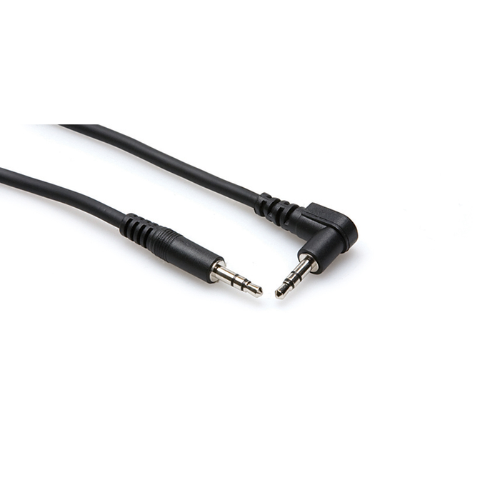 Hosa CMM-105R Stereo Mini Male to Stereo Angled Mini Male Cable, 5ft.