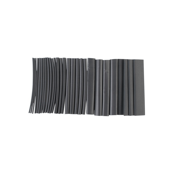 NTE Electronics HS-ASST-4 Thin Wall Heat Shrink Tubing Kit Black Assorted Dia. 4" Length 24 Pieces