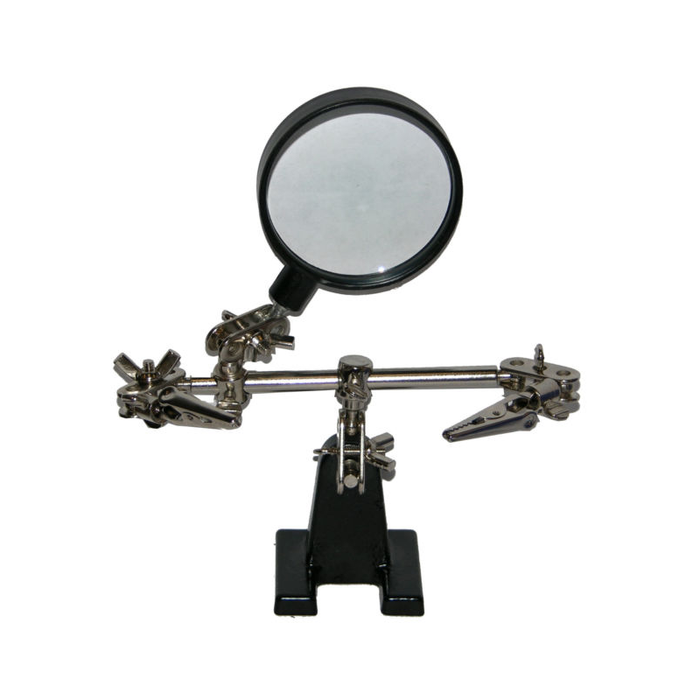 NTE Electronics JA-40 Helping Hand Tool with Magnifying Glass