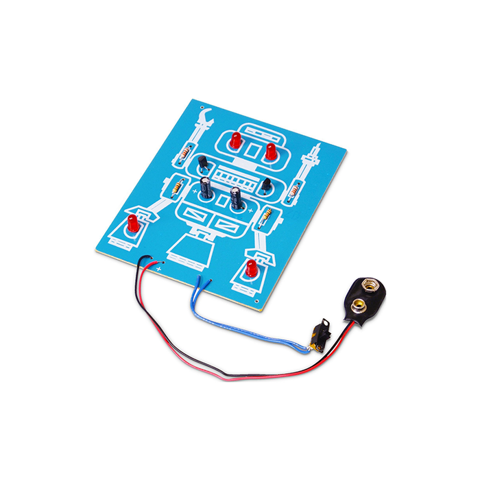 Elenco K-17SLD LED Robot Blinker Soldering Kit with Iron and Solder