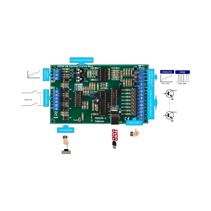 Velleman K8055N USB Interface Board Kit (New Version)