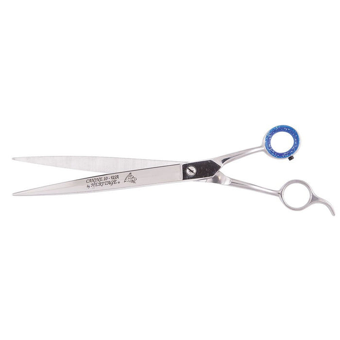 Heritage Cutlery K910-O 10'' Pet Grooming Scissor w/ Serrations / Offset Handles