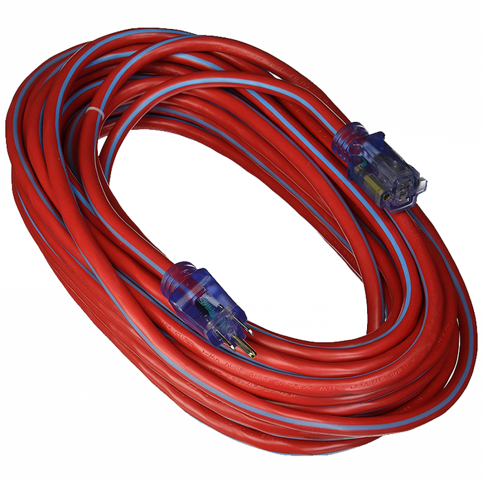 Prime Wire & Cable KCPL507830 12/3 SJTW Locking Cord, Red and Blue, 50'