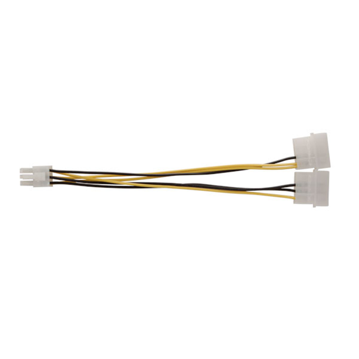 Kingwin PCI-03 8 Inch Dual 4P to 6P PCI Express Extension Power Cable