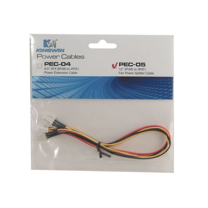 Kingwin PEC-05 12 Inch Fan Power Splitter Cable