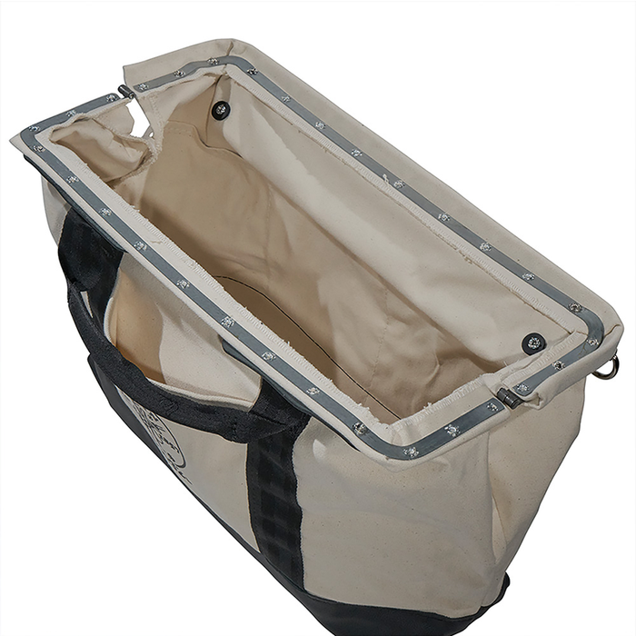 Klein Tools 5003-20 20-Inch Canvas Tool Bag with Multiple Pockets and Leather Bottom