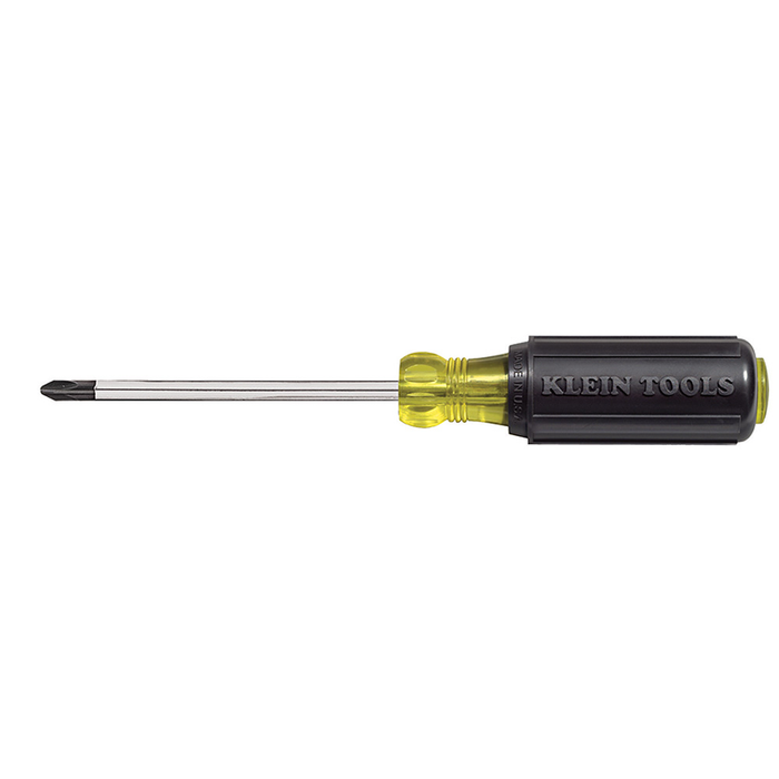 Klein Tools 603-4 No.2 Phillips Tip Screwdriver with 4-Inch Round Shank