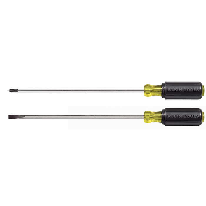 Klein Tools 85072 10" Long Blade Screwdriver Set, 2 Piece