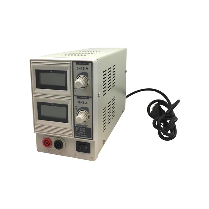 Velleman DC Lab Power Supply 0-15 VDC/0-3A Max with Dual LCD Display