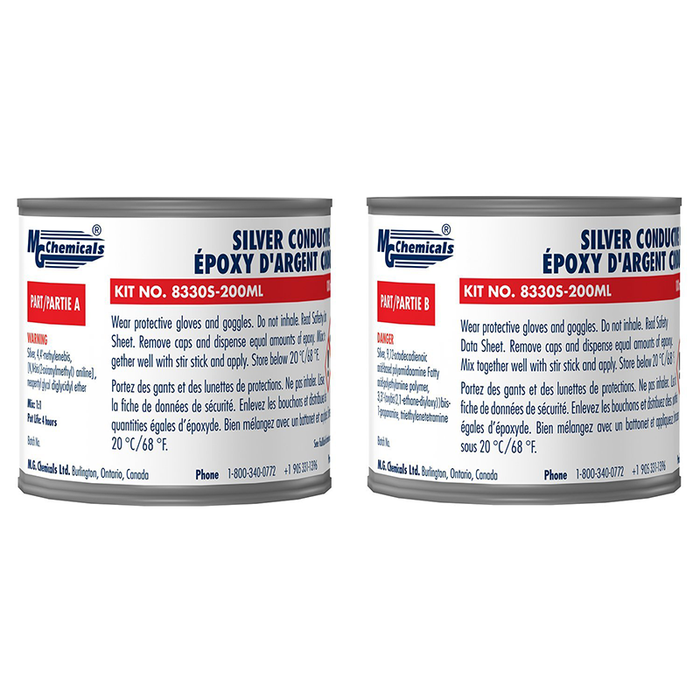 Mg Chemicals 8330S-200ML Electrically Conductivity Silver Epoxy Adhesive, 200 mL, 5 Pc.