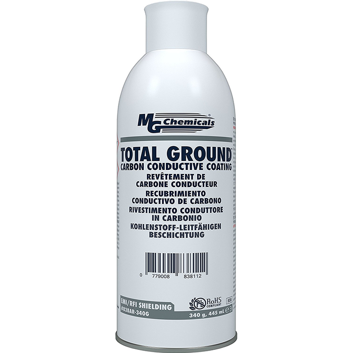 Mg Chemicals 838AR-340G Total Ground Carbon Conductive Coating, 12 oz Aerosol Can